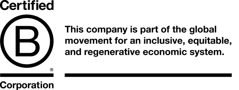 B Corp Logo and Tagline